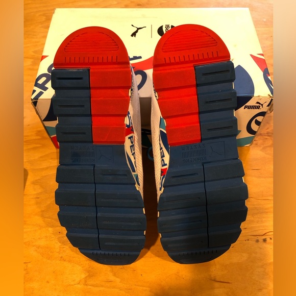 Puma Pepsi RS-0X White Sneakers with Blue and Red Accents - Picture 9 of 11